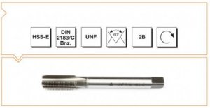 HSS-E Din 2183/C Machine Taps with Straight Flute - UNF