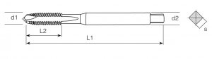 HSS-E Din 371 / 376 Machine Taps Straight Flute UNC - Al