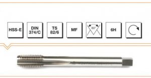 HSS-E Din 374/C Machine Taps with Straight Flute - Metric Fine Thread