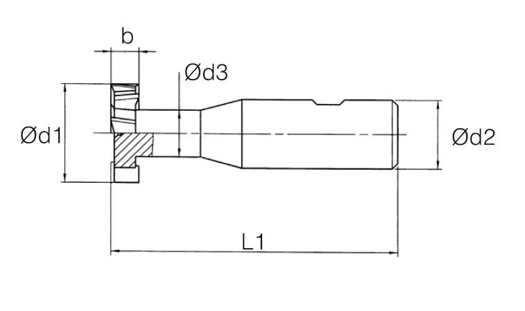 HSS-E Din 851-B T-Slot Cutter - Staggered Teeth