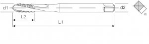 PM Din 371 Machine Taps 15° Helical Flute - Cast Iron